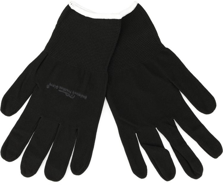 Musician's Practice Gloves Guitar/Bass Glove Large, Black (2pack