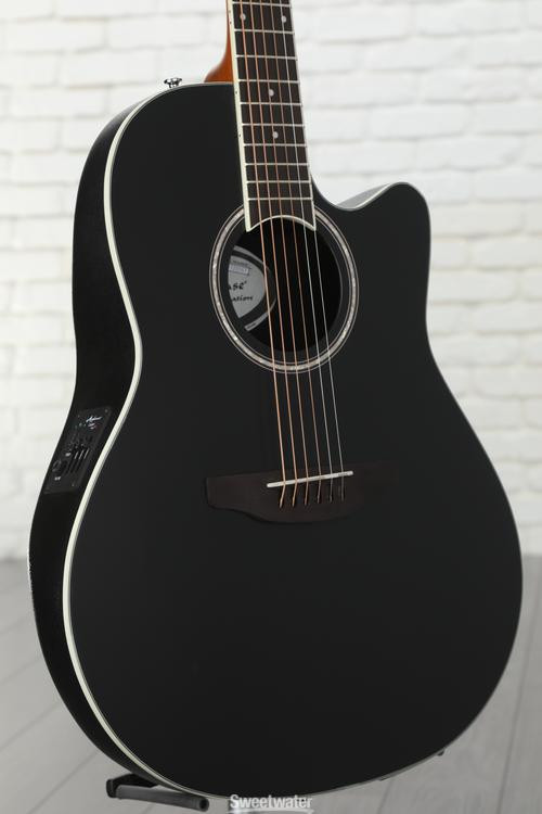 Ovation Applause AB245S Middepth Acousticelectric Guitar Black Sweetwater