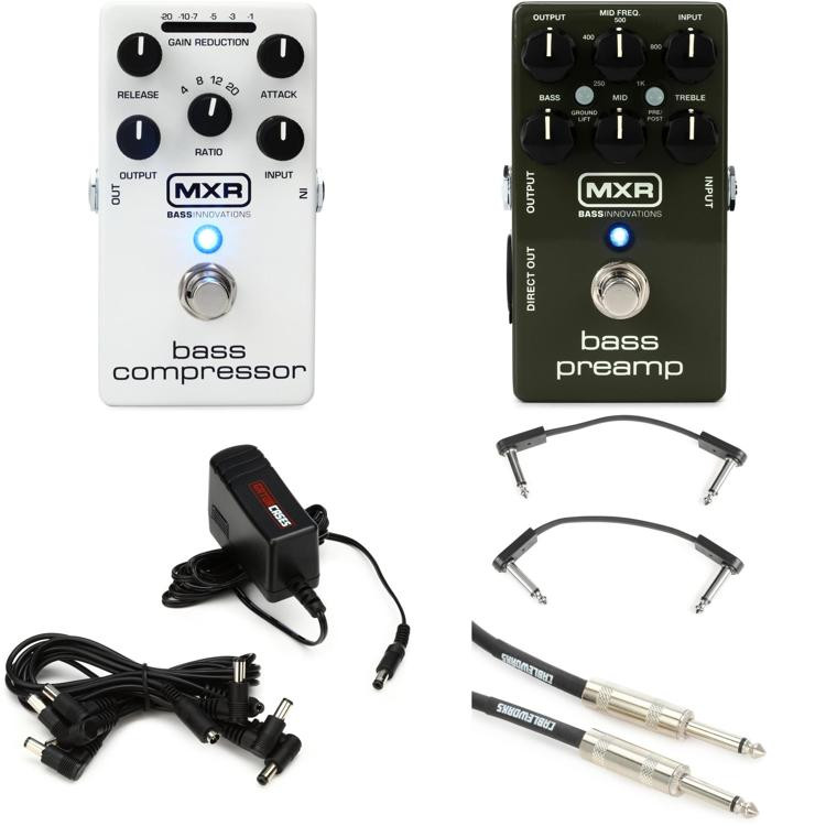 MXR M81 Bass Preamp and M87 Bass Compressor Pedal Pack Sweetwater