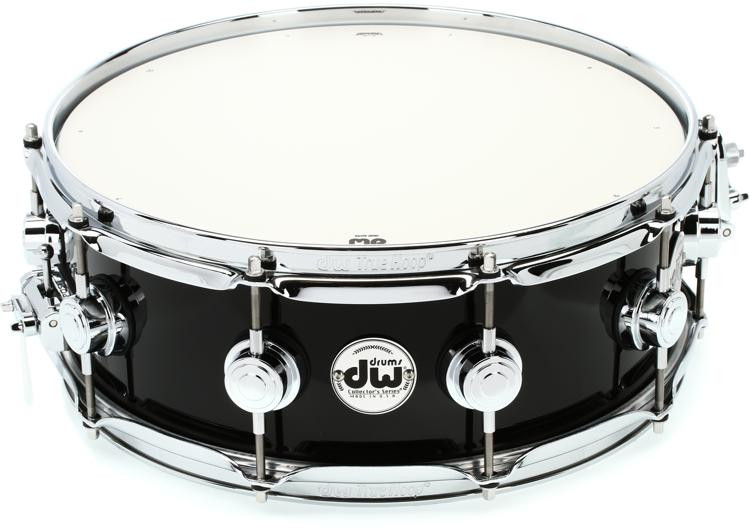 DW Collector's Series Snare Drum 5" x 14" Solid Black Lacquer Sweetwater