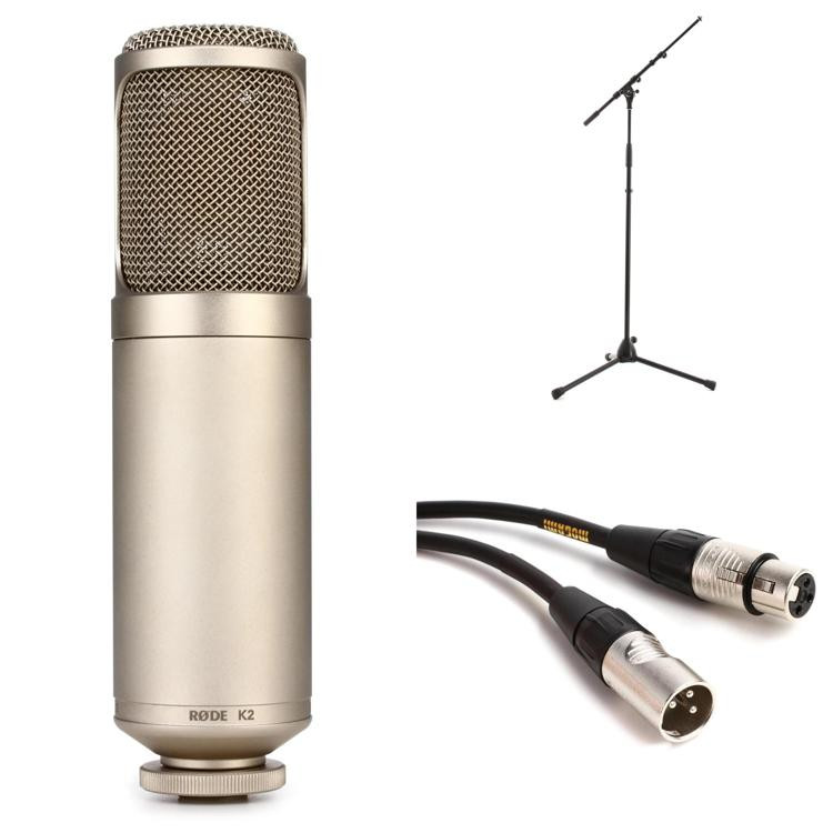 Rode K2 Largediaphragm Tube Condenser Microphone with Stand and Cable