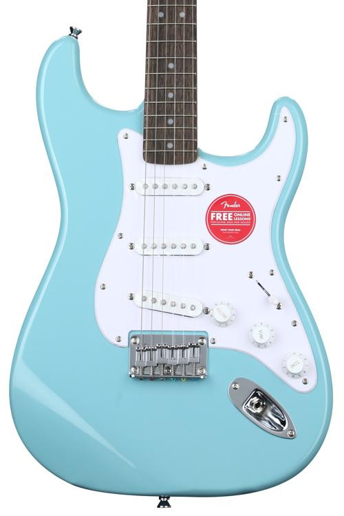 Squier Bullet Strat HT Tropical Turquoise with Indian Laurel