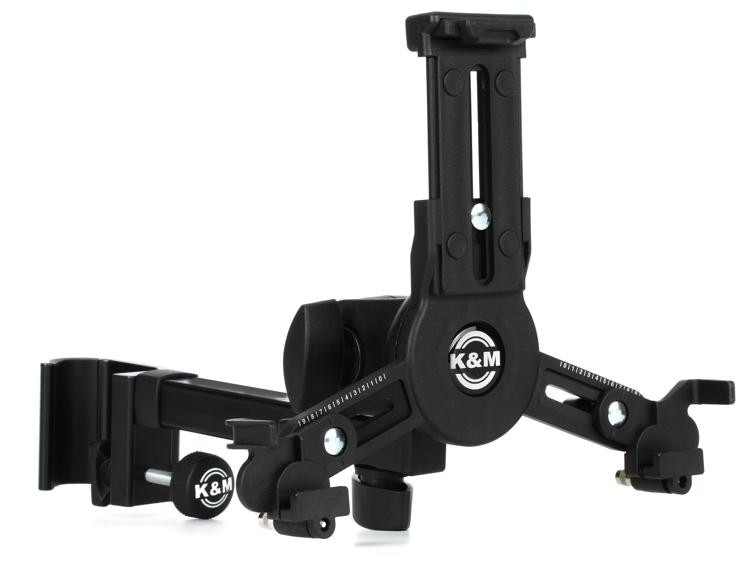 K&M 19796 Tablet PC Holder Clamp Mount for Small iPad/Tablet Height 163242mm Sweetwater