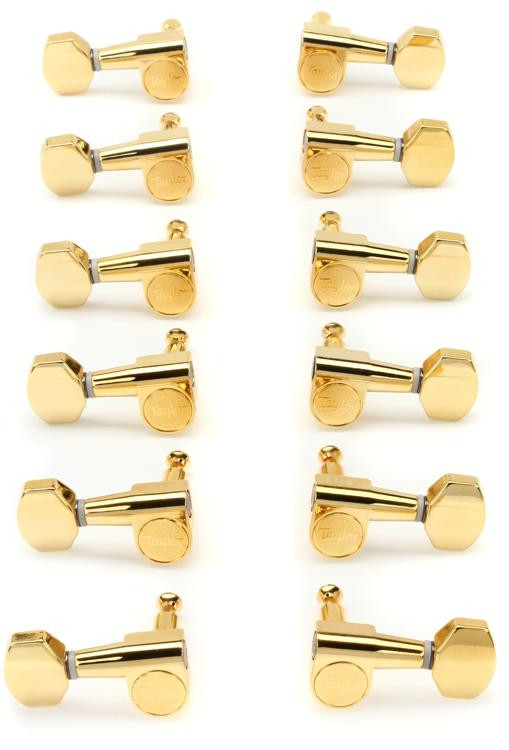 Taylor 12string Guitar Tuners 118 Ratio Polished Gold Sweetwater