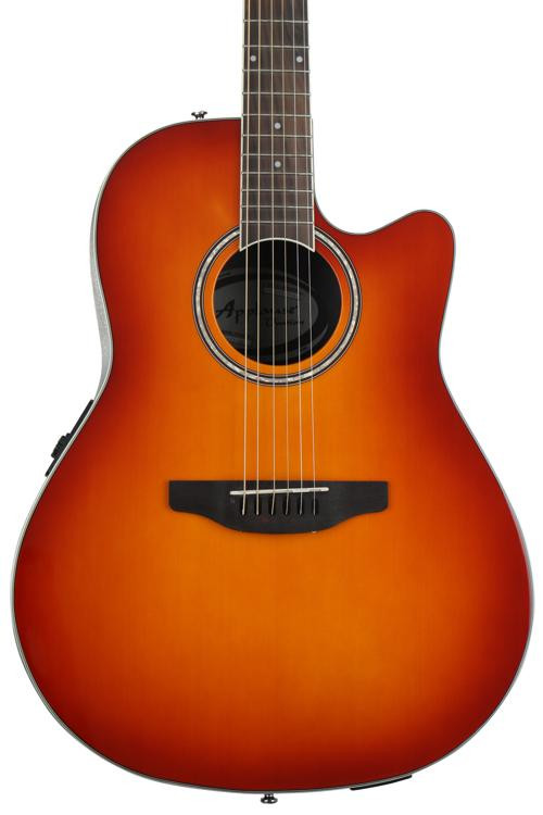 Ovation Applause AB24II Balladeer, Middepth AcousticElectric Guitar Honey Burst Sweetwater