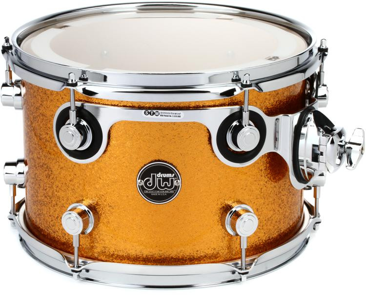 DW Performance Series Mounted Tom 8" x 12" Gold Sparkle Finish Ply Sweetwater