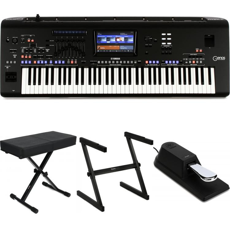 Yamaha Genos 76-key Arranger Workstation Essentials Bundle | Sweetwater