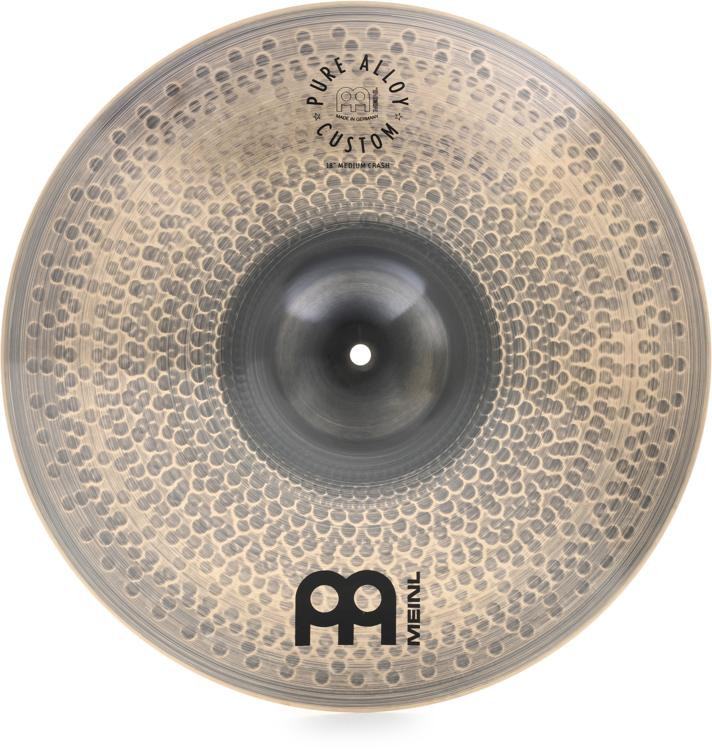 Meinl Cymbals 18inch Pure Alloy Custom Medium Crash Cymbal Sweetwater