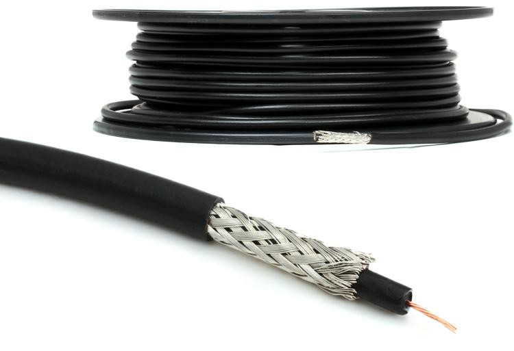 Ls .155 Bulk Guitar Cable 100' Roll Black Sweetwater