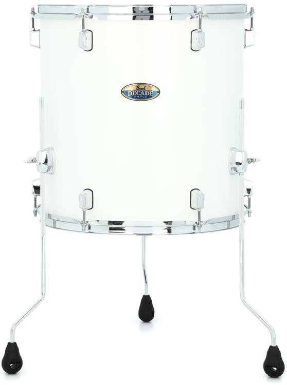Pearl Decade Maple Floor Tom 16 x 16 inch White Satin Pearl