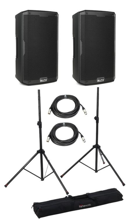 Alto TS410 2,000-watt 10-inch Powered Speaker Pair With Stands And ...