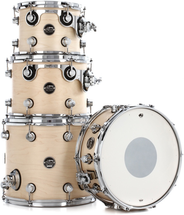 DW Performance Series 4-piece Tom/Snare Pack - Natural Satin Oil ...