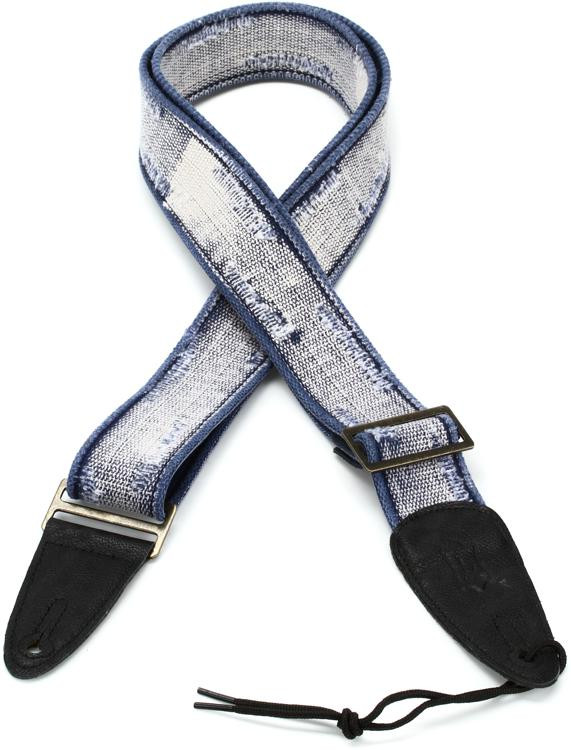 Levy's MC8DS Distressed Cotton Guitar Strap XL Blue Sweetwater