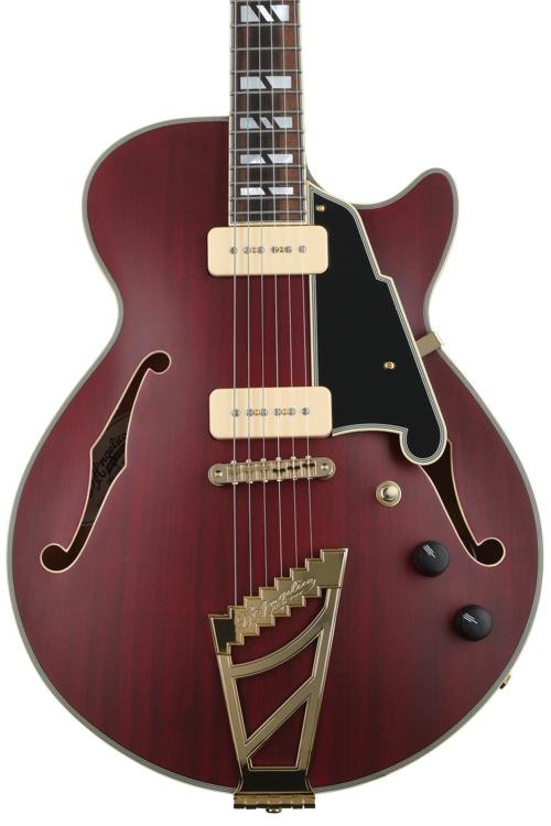 D'Angelico Deluxe SS Semi-hollowbody Electric Guitar - Satin Trans Wine ...