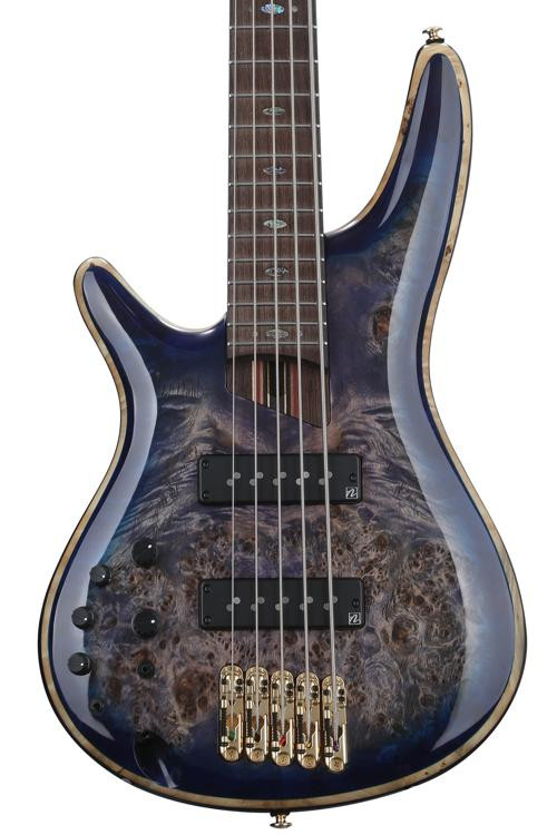 Ibanez Premium SR2605L Bass Guitar Cerulean Blue Burst Sweetwater