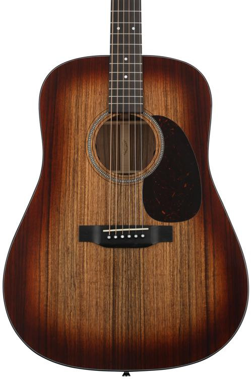 Martin D 16e Burst Acoustic Electric Guitar Mahogany Burst Sweetwater