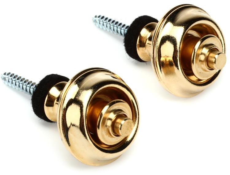 Dunlop Straplok Dual Design Strap Retainer System Gold Sweetwater