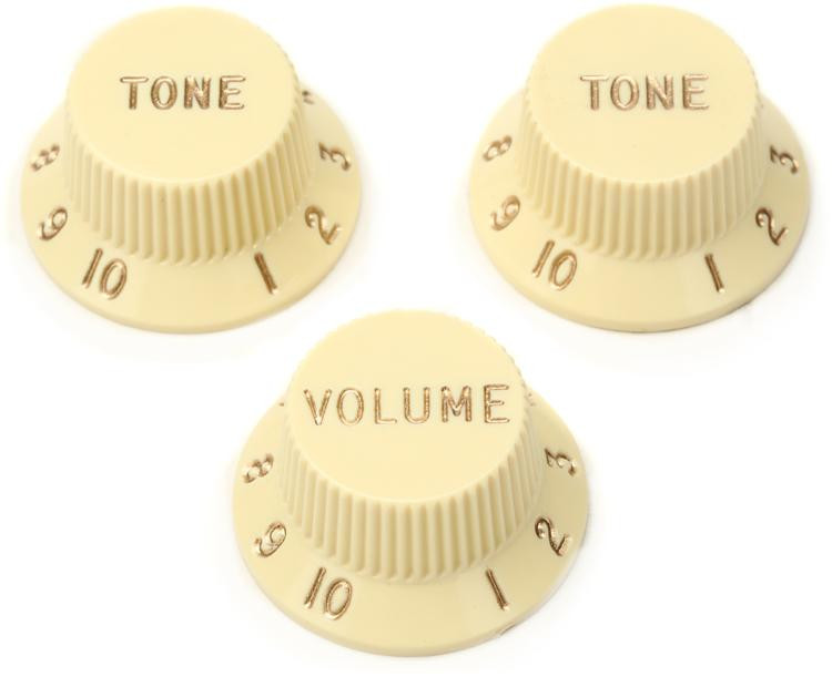 Fender Stratocaster Replacement Knobs Aged White Sweetwater