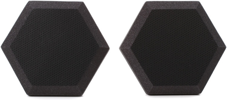 Ultimate Acoustics Hexagon Acoustic Panel - 12" Black Vinyl (pair
