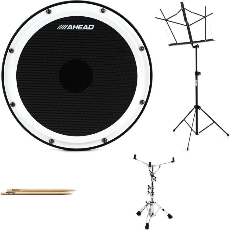 Ahead SHoop Marching Pad with Snare Sound Stands Bundle 14" Sweetwater