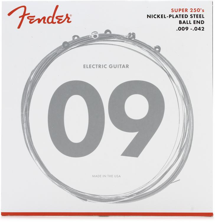 Fender 250L Super 250's Nickel-Plated Steel Electric Guitar Strings ...