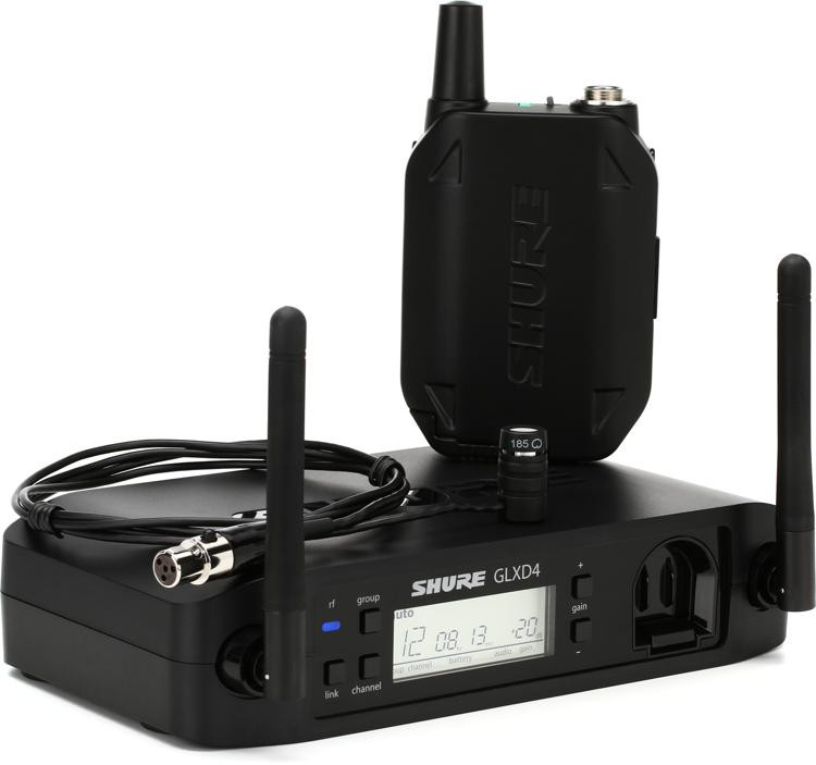 Shure GLXD Digital Wireless System WL185 Cardioid Lavalier Sweetwater