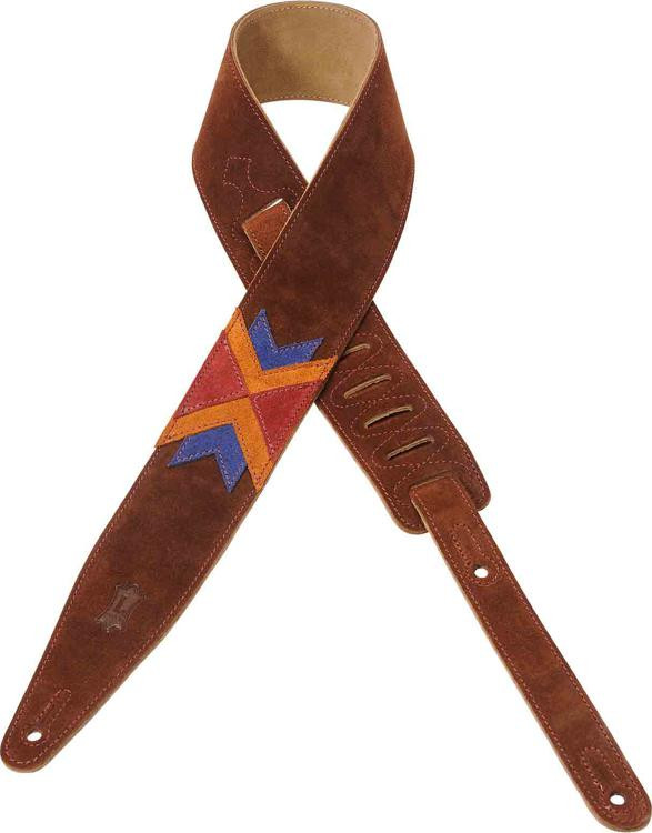 Levy's MS317LWS Suede Guitar Strap - Brown | Sweetwater