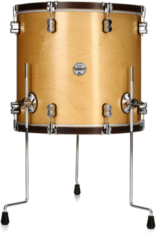 PDP Concept Maple Classic 16"x18" Floor Tom Natural with Walnut Hoops