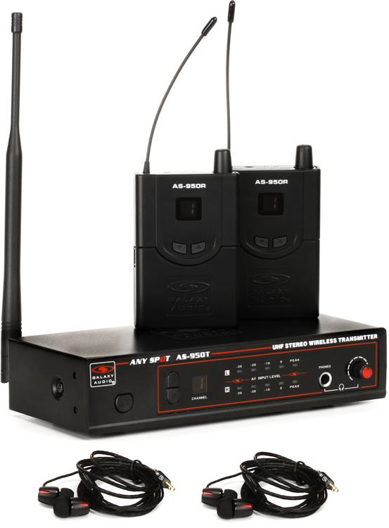 Galaxy Audio AS9502 Wireless InEar Monitor Twin Pack System N Band