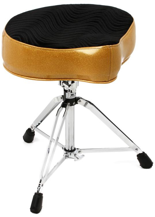 Pork Pie Percussion Big Boy Drum Throne Gold with Black Swirl