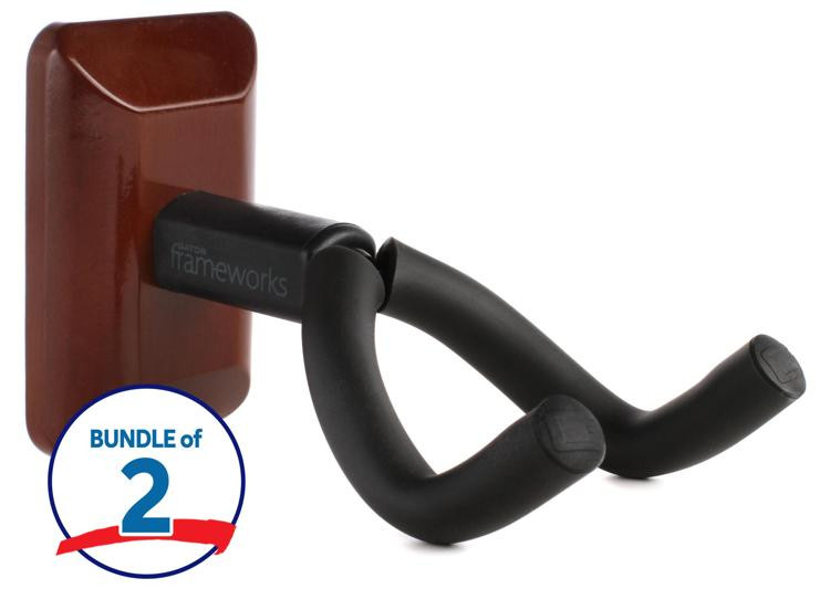 Gator Frameworks GFWGTRHNGRMH Wall Mount Guitar Hanger Mahogany (2