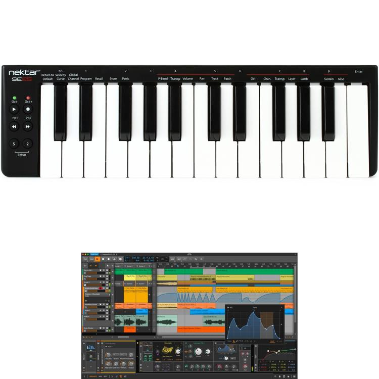 Nektar SE25 25key Keyboard Controller Software Bundle Sweetwater
