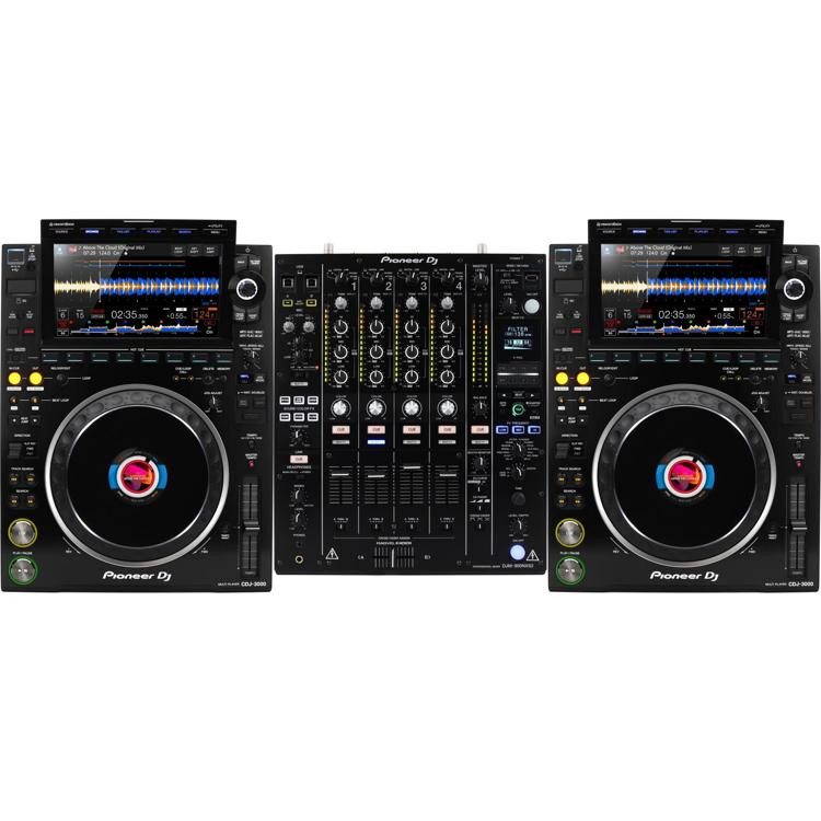 先锋DJ CDJ 3000系统:(2)CDJ 3000媒体播放器和DJM 900 NXS2混合器图像1