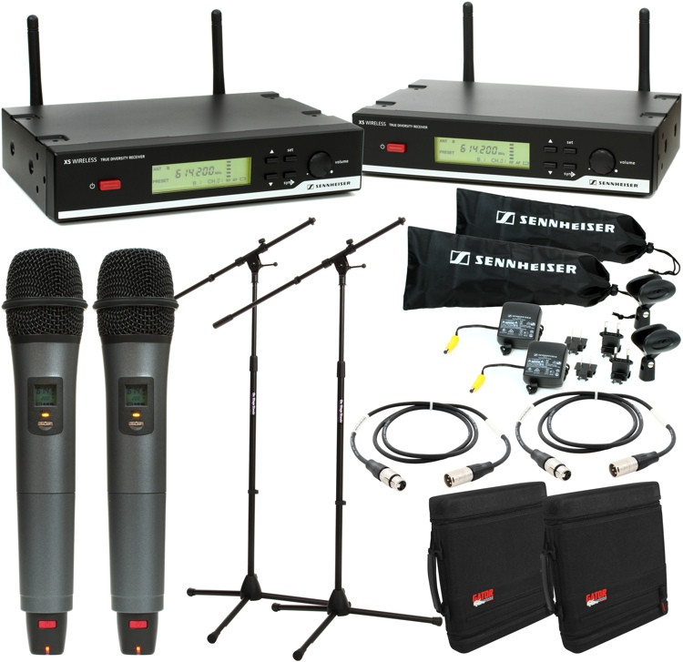 Sennheiser XSW35 Dual Wireless Handheld Microphone System with Accessories Sweetwater
