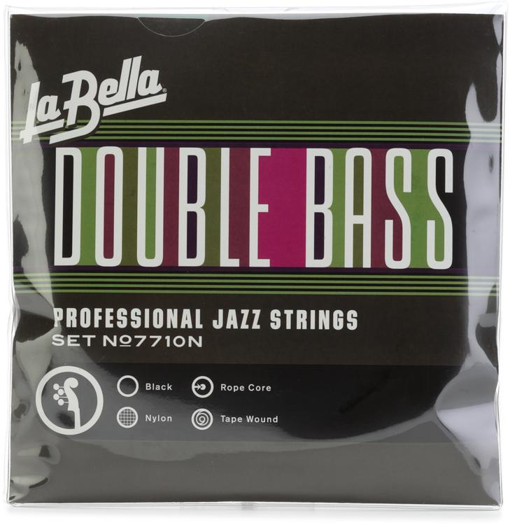 La Bella 7710N Black Nylon Tape Wound Double Bass String Set Sweetwater