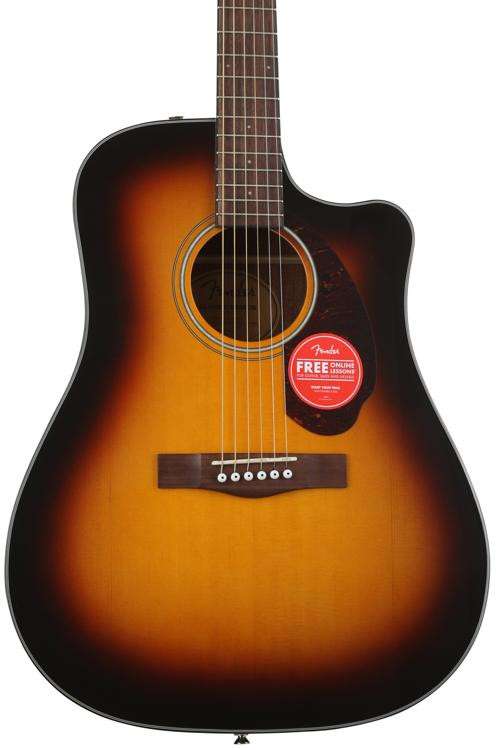 Fender CD140SCE Dreadnought AcousticElectric Guitar Sunburst