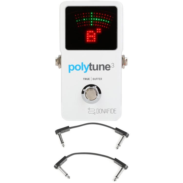 TC Electronic PolyTune 3 Polyphonic LED Guitar Tuner Pedal with 3 Patch