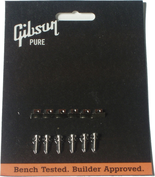 Gibson Accessories ABR1 Saddles (6) w/Screws Chrome Sweetwater