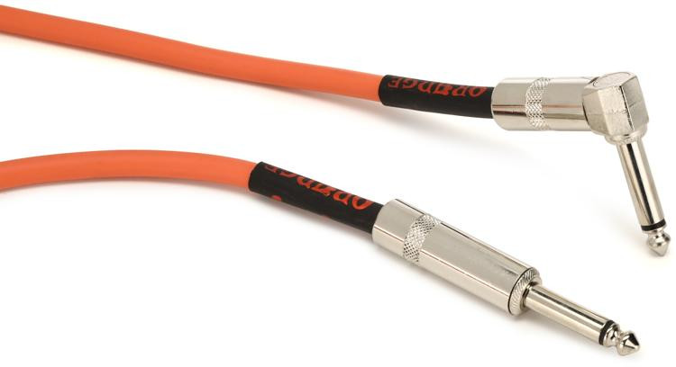 Orange CA037 Crush Straight to Right Angle Instrument Cable - 20 Foot |  Sweetwater