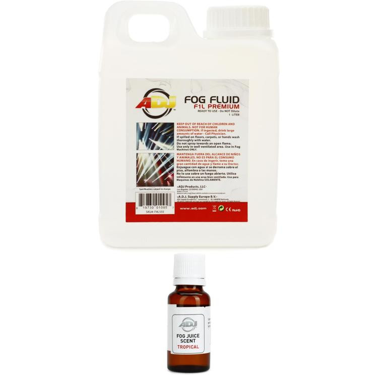 ADJ F1L Premium Waterbased Fog Fluid and Tropical Scent Bundle