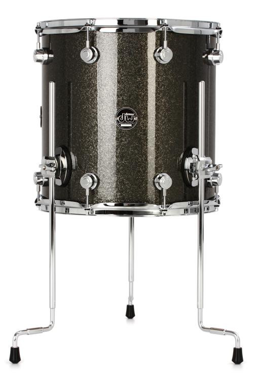 Dw Performance Series Floor Tom 14 X 14 Inch Pewter Sparkle Finishply Sweetwater 