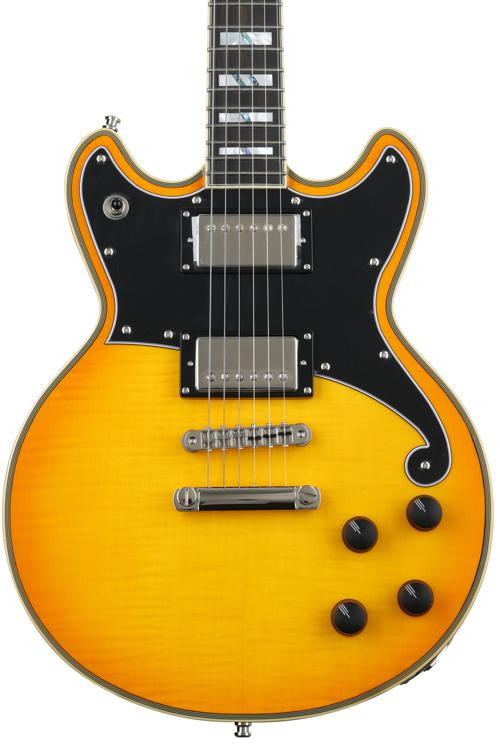 D'Angelico Deluxe Brighton Electric Guitar Lemon Burst Sweetwater