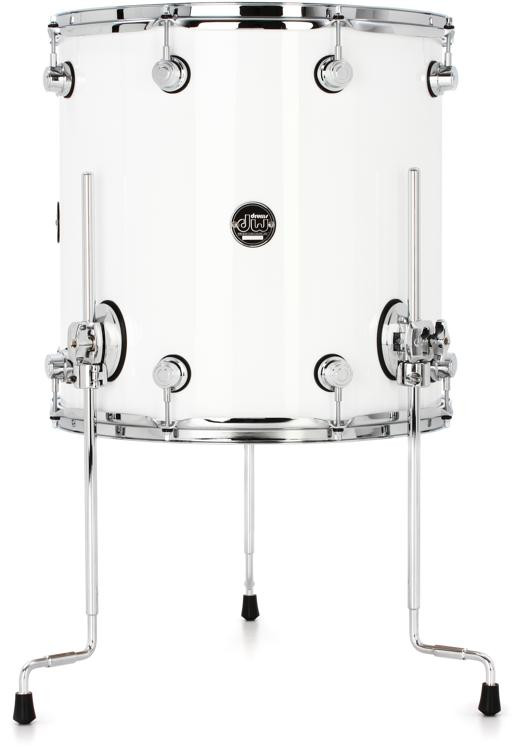 Dw Performance Series Floor Tom 16 X 16 Gloss White Lacquer Sweetwater 