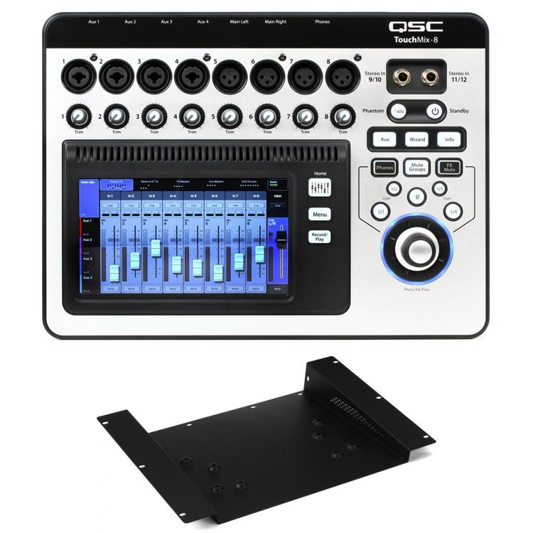 QSC TouchMix8 14channel Touchscreen Digital Mixer with Rackmount Kit