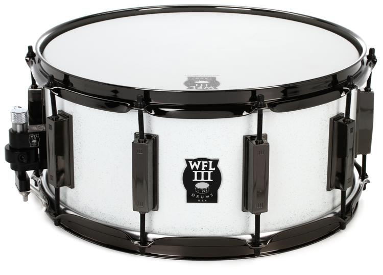 Wfliii 1909 Series Aluminum Snare Drum - 6.5 X 14 Inch - White Sparkle 