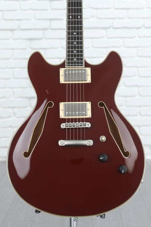 D'Angelico Excel DC Tour Semihollowbody Electric Guitar Solid Wine