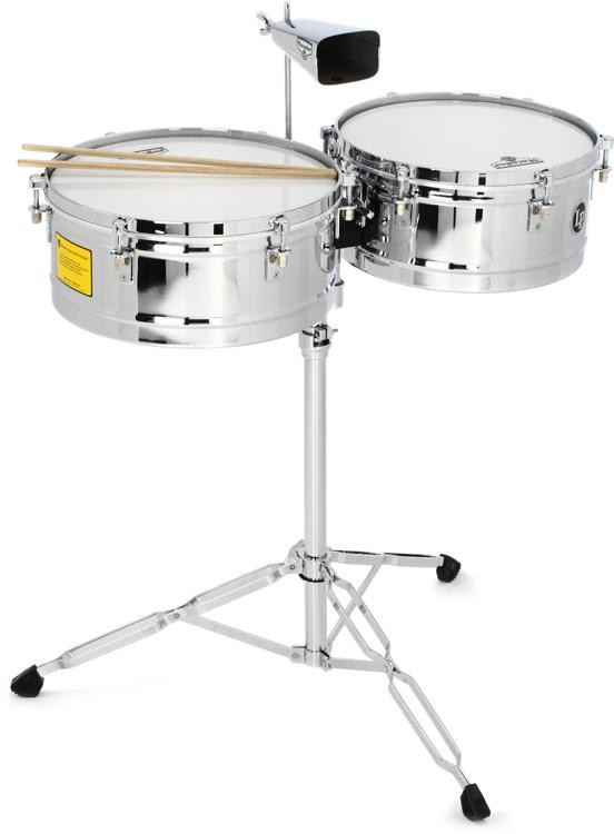 Latin Percussion Matador 14" and 15" Timbales Chrome Sweetwater