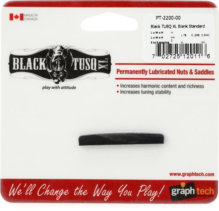 Graph Tech PT220000 Black TUSQ XL Fenderstyle Flat Bottom Guitar Nut