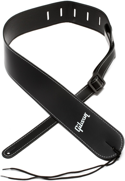 Gibson Accessories Troubador Acoustic Guitar Strap Black Sweetwater