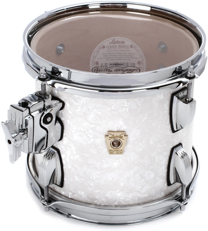 Ludwig Classic Maple Mounted Tom 7 x 8 inch White Marine Pearl